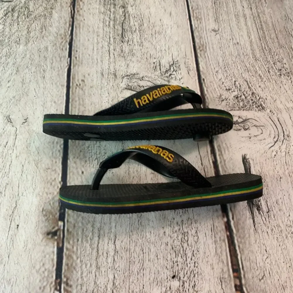 HAVAIANAS Boy’s Brasil Flip Flop Sandals / Size: 25-26 / USA 8-8.5